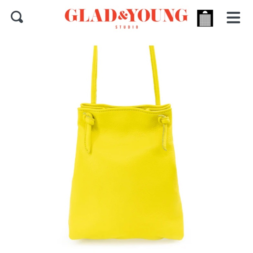 Glad & Young Bikini Bag Yellow Leather